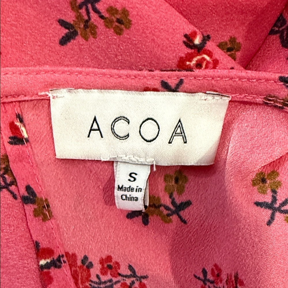 Vici-Pink Floral Cutout Dress with bow back - Picture 6 of 6